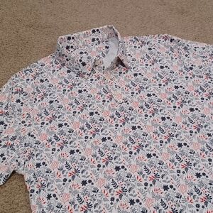 Graham Luxe Summer Flower Performance Golf Polo Shirt Mens Big and Tall 3XL